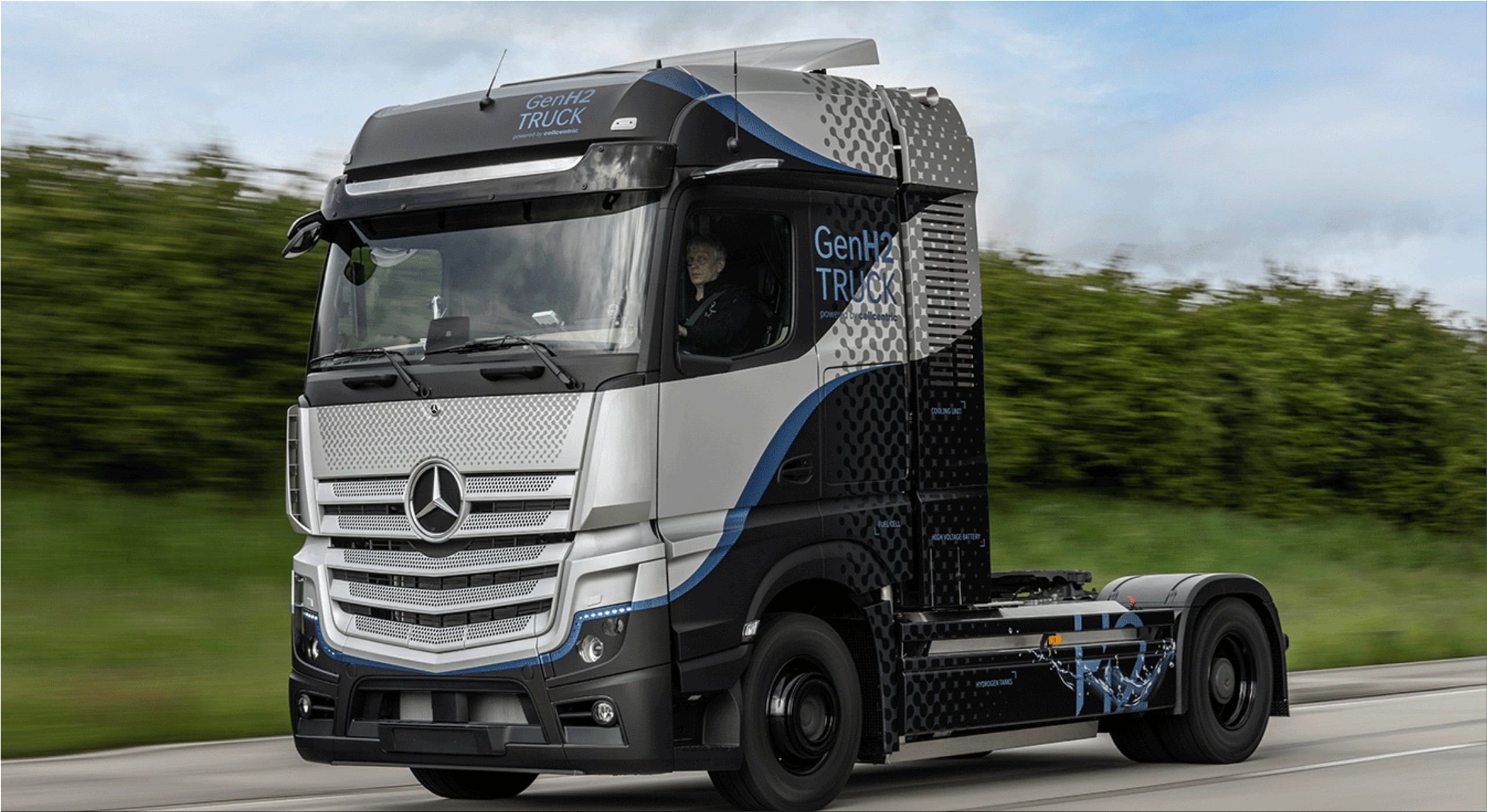 The Mercedes Benz GenH2 Electric Truck Is Powered By Hydrogen EV Stories
