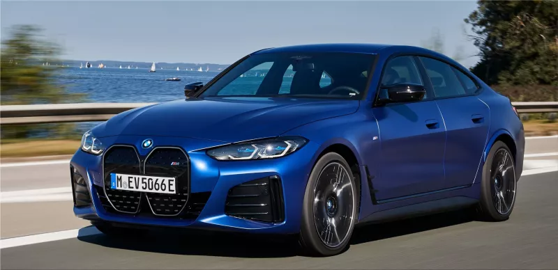 The new BMW i4 electric sedan