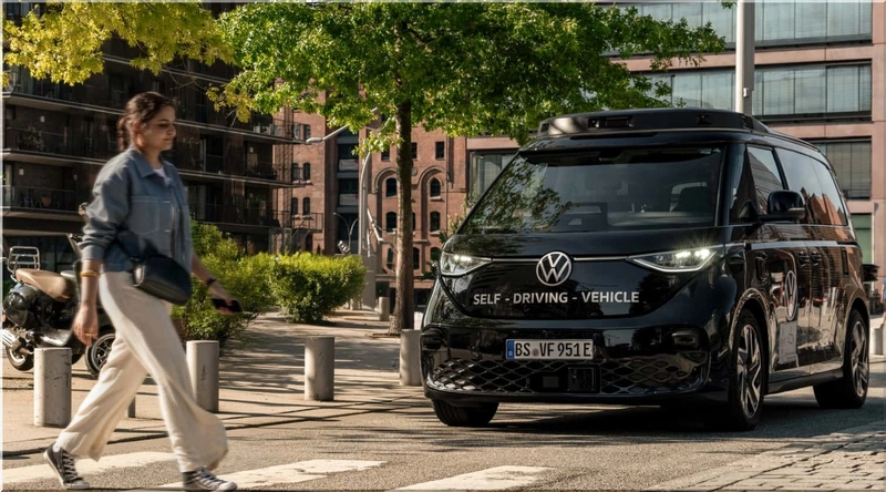 Volkswagen ID. Buzz Robotaxi Self-Driving Van