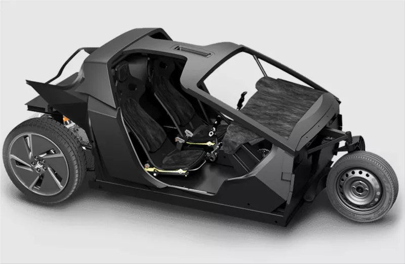 Twike 5 is a special three-wheeled electric vehicle