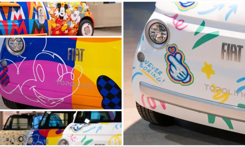 Fiat and Disney Celebrate 100 Years of Mickey Mouse with Artistic Cars