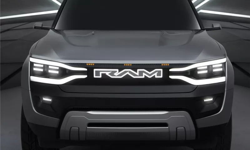 The Ram 1500 Revolution battery electric pickup with all-wheel drive and 800-volt tech