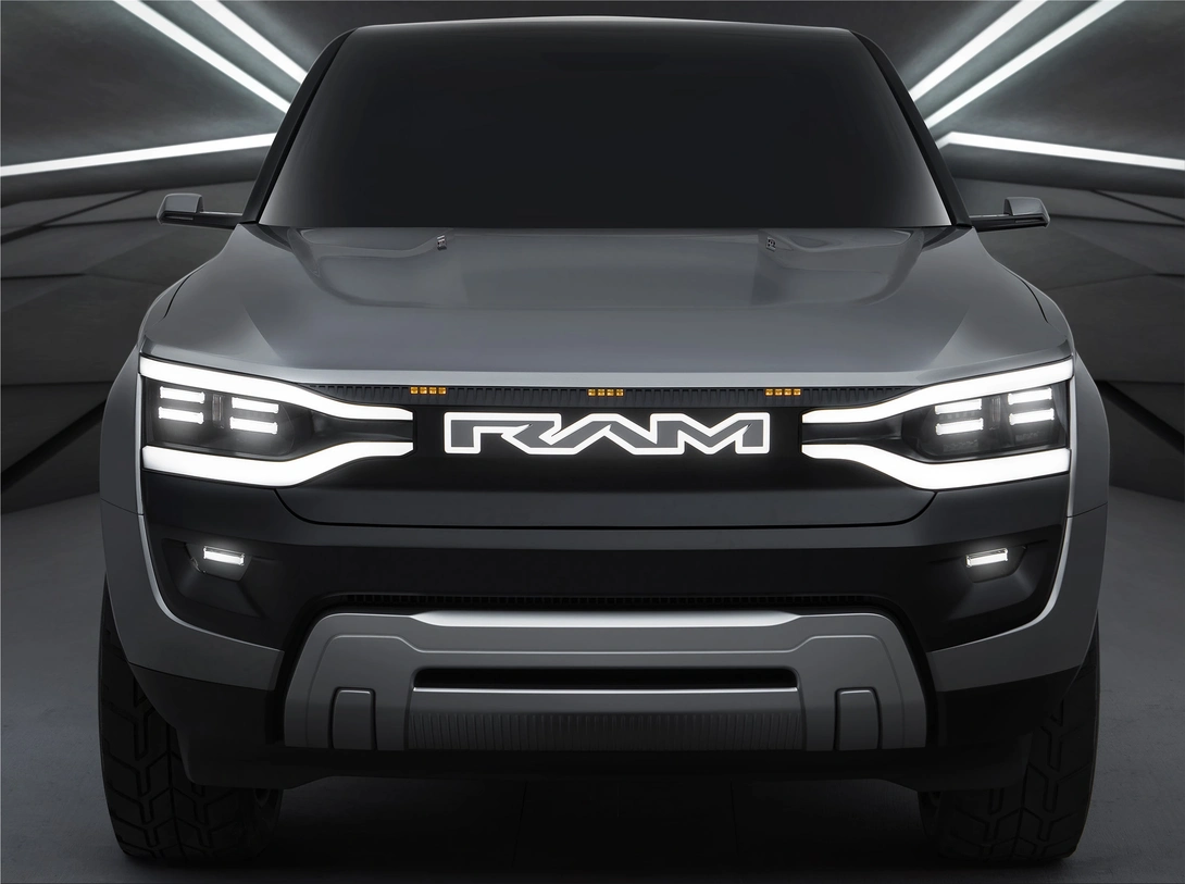 The Ram 1500 Revolution battery electric pickup with all-wheel drive and 800-volt tech
